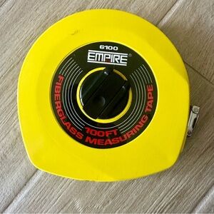 Empire 6100 Fiberglass Measuring Tape – 100 ft Heavy Duty Construction Tool